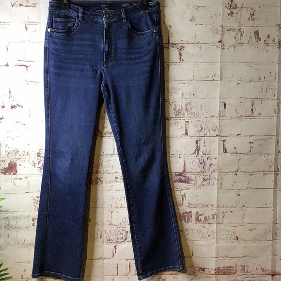 sac733 🧵J.Jill High Rise Boot Cut Size 10 w/ 30" Inseam Jeans - Picture 4 of 8